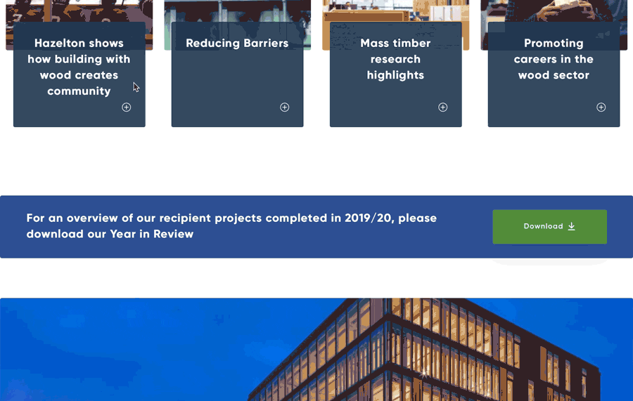 animation showing expandable content to keep a page organized