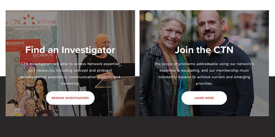 screenshot showing two footer CTAs on the CTN+ website