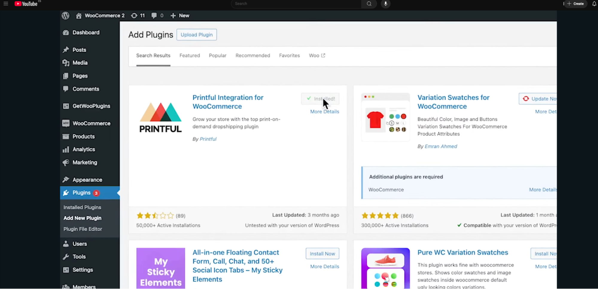 screenshot showing a screen recording by Printful