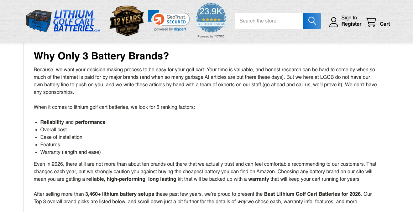 a lithium golf cart batteries guide to comparing brands
